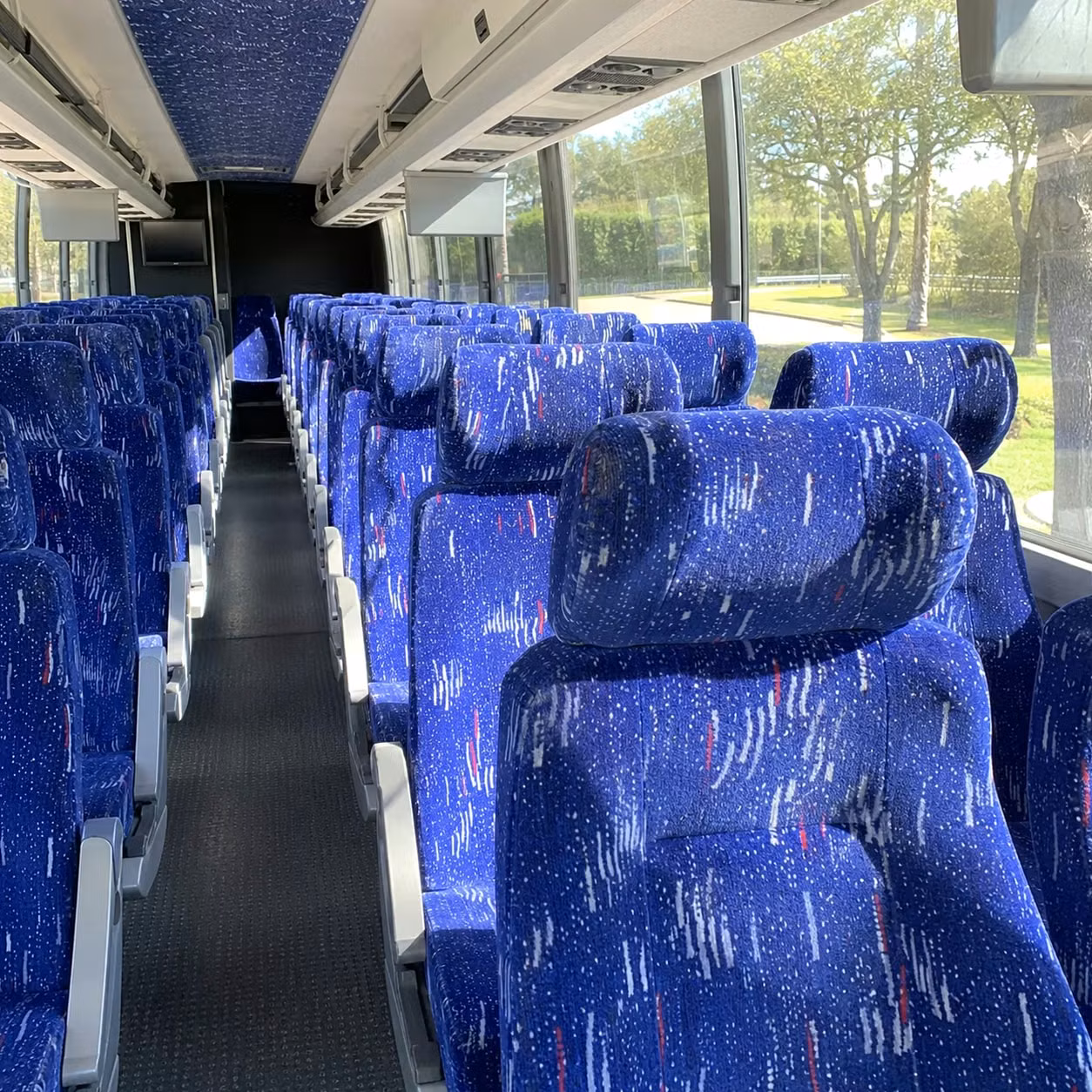 56 passenger charter bus interior
